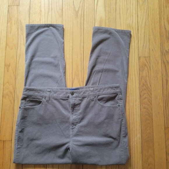 Talbots Womens High-Waist Straight-Leg Corduroy Pants Brown Size 16 - Picture 1 of 4